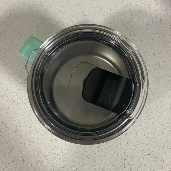 YETI Rambler 14oz Mug, Vacuum Insulated, Stainless Steel with Lid; seafoam green - Picture 4 of 8